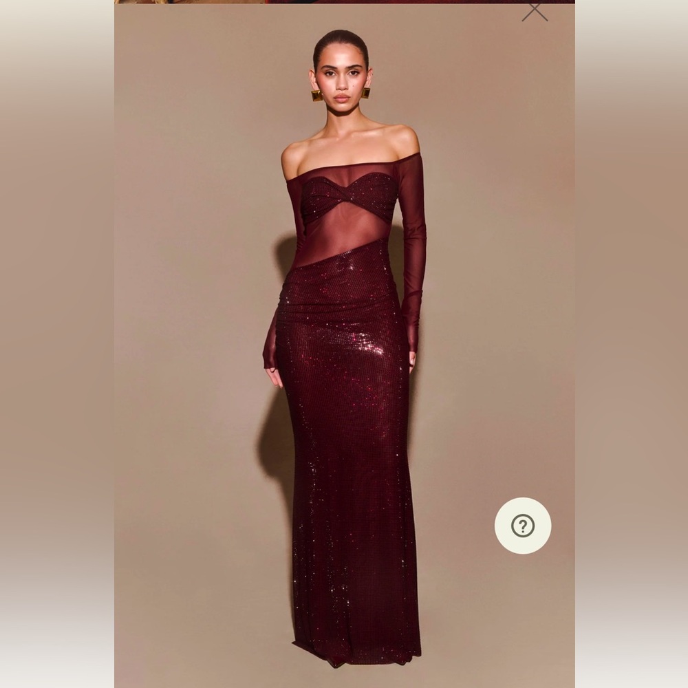 Meshki Diamante Off Shoulder Maxi Dress